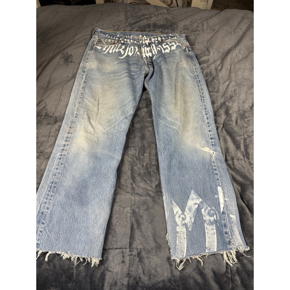VTG Levi's 501xx 90's Y2k Made In USA Button Fly Denim Jeans Dark‎ Blue 38x26.5
